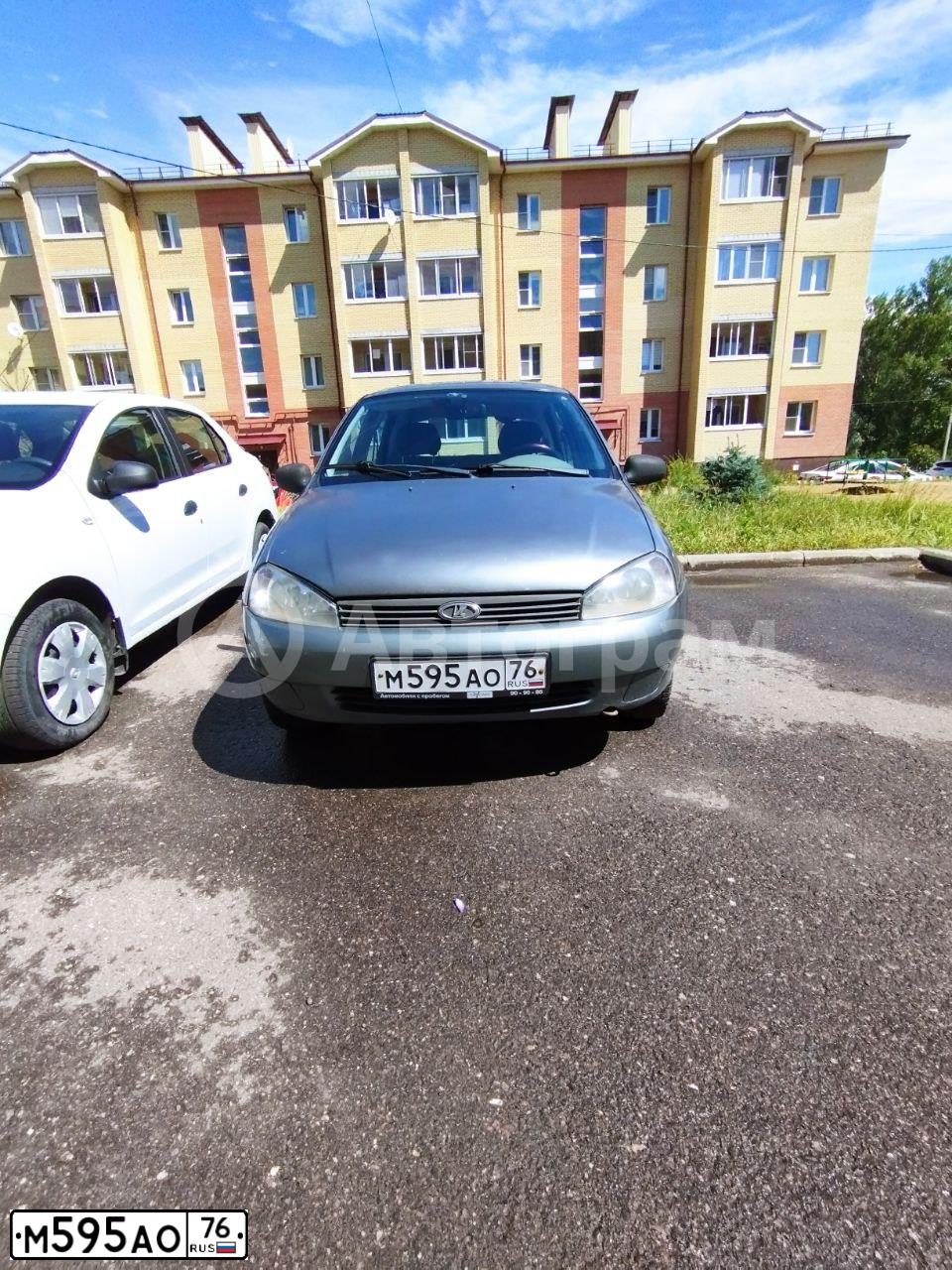 Фото автомобиля LADA 1119 KALINA, 2008 — госномер М595АО76. Цвет: Серый