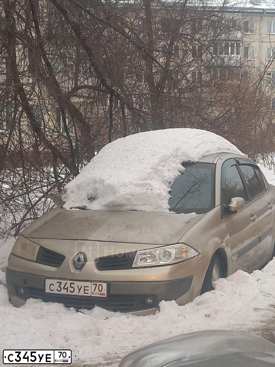 Фото автомобиля RENAULT MEGANE, 2006 — госномер С345УЕ70. Цвет: БЕЖЕВЫЙ