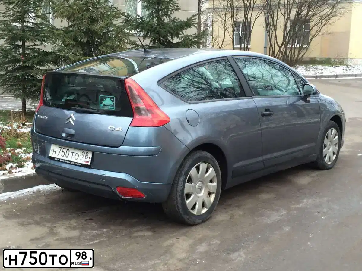 Фото автомобиля CITROEN C4, 2007 — госномер Н750ТО98. Цвет: Серый