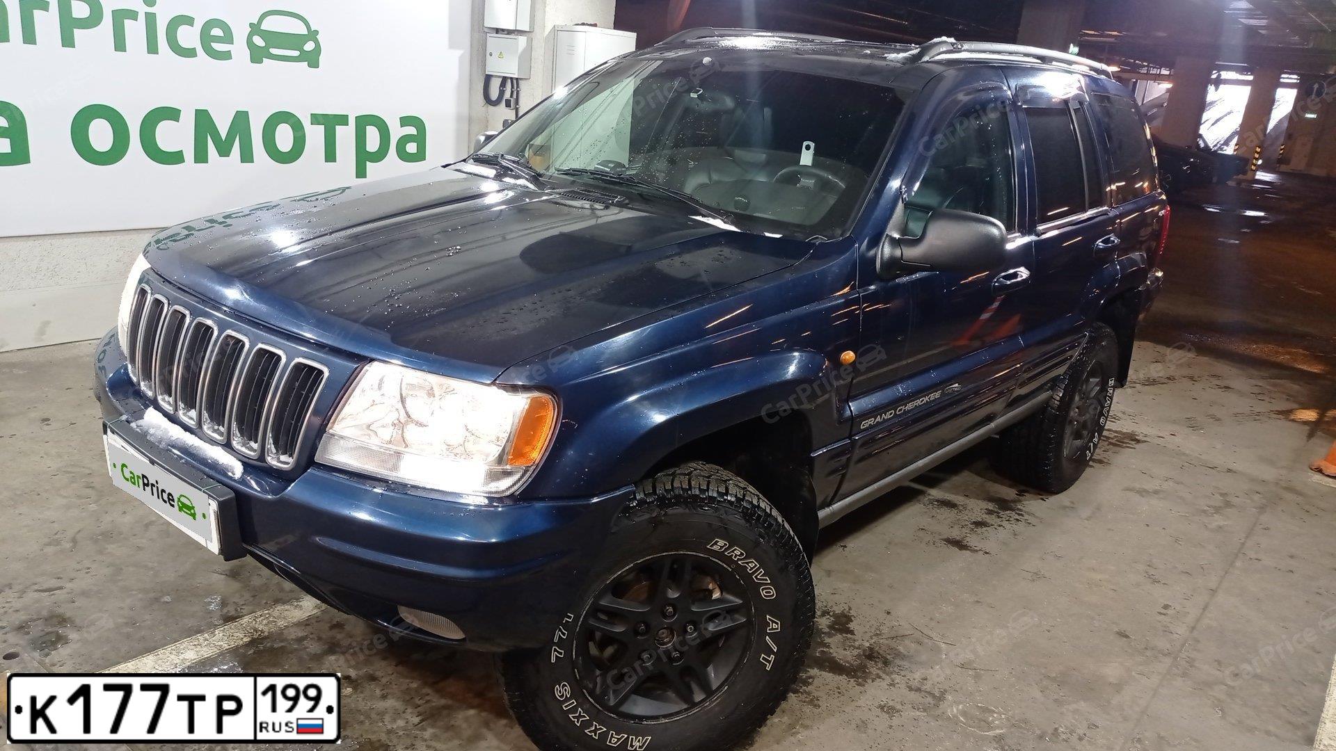 Фото автомобиля JEEP GRAND CHEROKEE, 2001 — госномер М752МН797. Цвет: синий