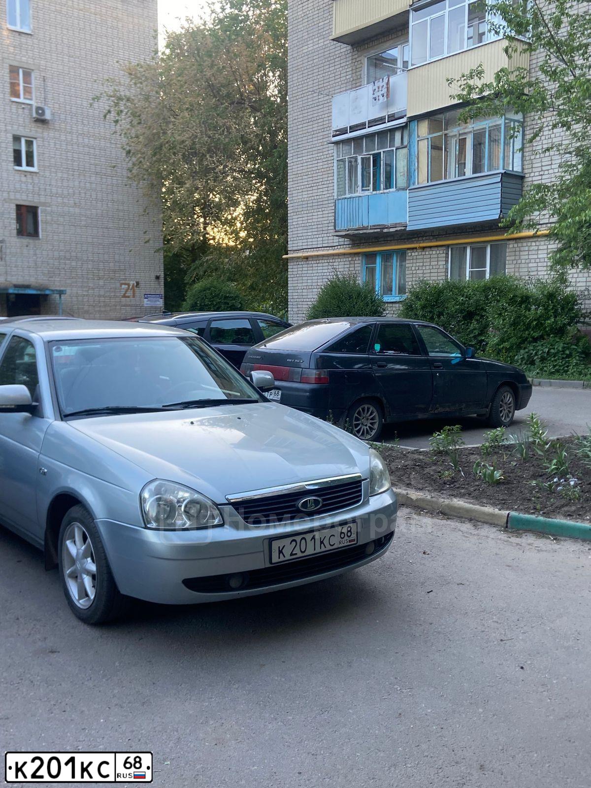 Фото автомобиля LADA 2170 PRIORA, 2007 — госномер К201КС68. Цвет: СЕРЕБРИСТО-ГОЛУБОЙ