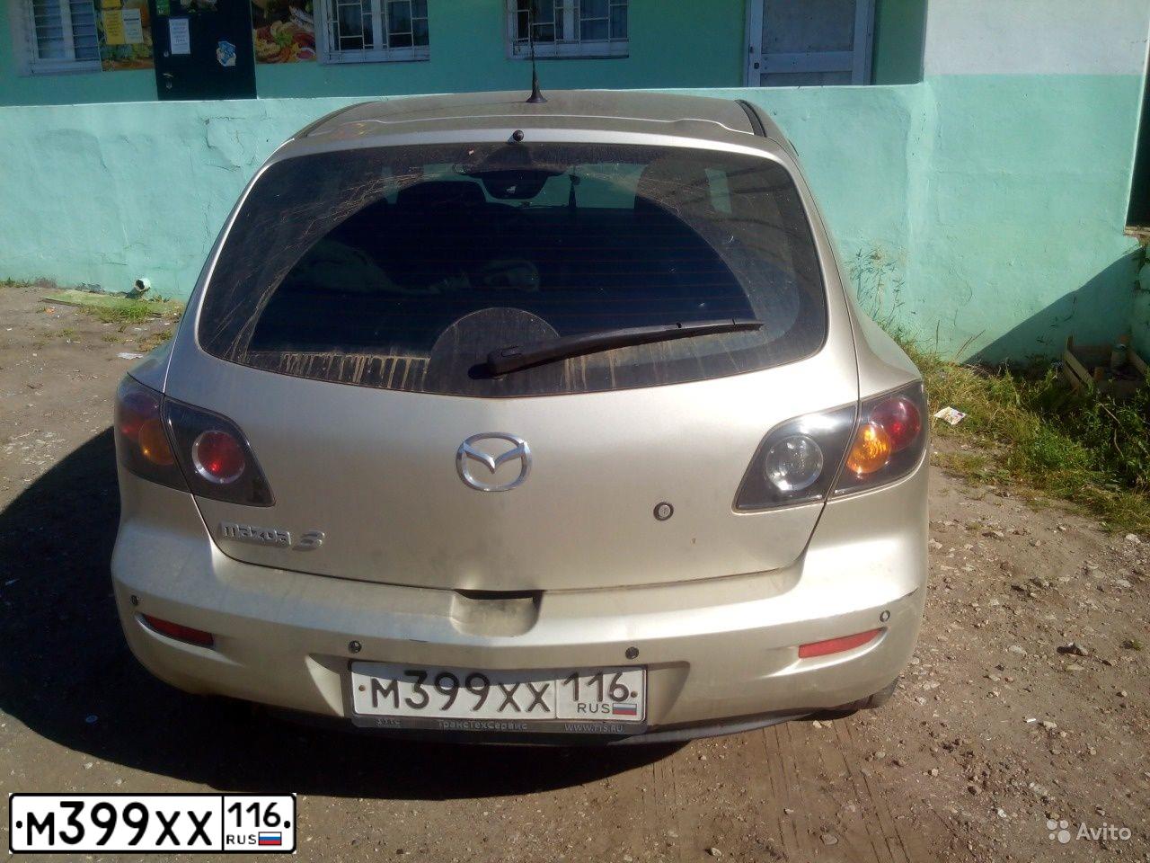 Фото автомобиля MAZDA 3, 2005 — госномер О036АЕ716. Цвет: Серый