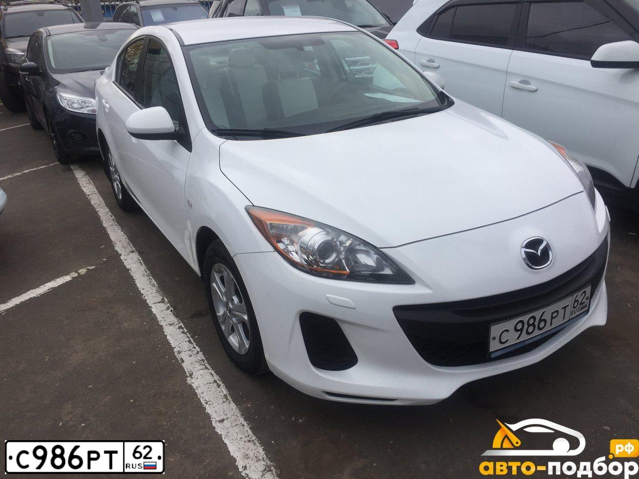 Фото автомобиля MAZDA 3, 2012 — госномер А319ХР750. Цвет: Белый