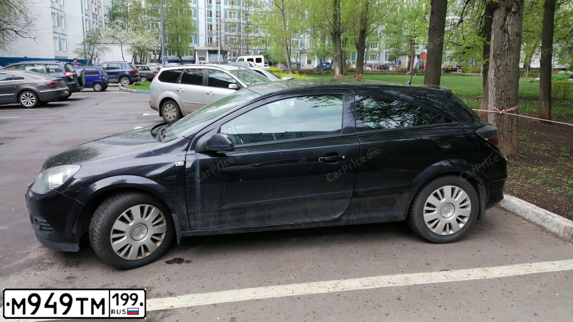 Фото автомобиля OPEL ASTRA, 2008 — госномер М949ТМ199. Цвет: ЧЕРНЫЙ