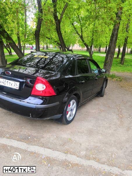 Фото автомобиля FORD D FOCUS, 2007 — госномер А986ТВ124. Цвет: ЧЕРНЫЙ