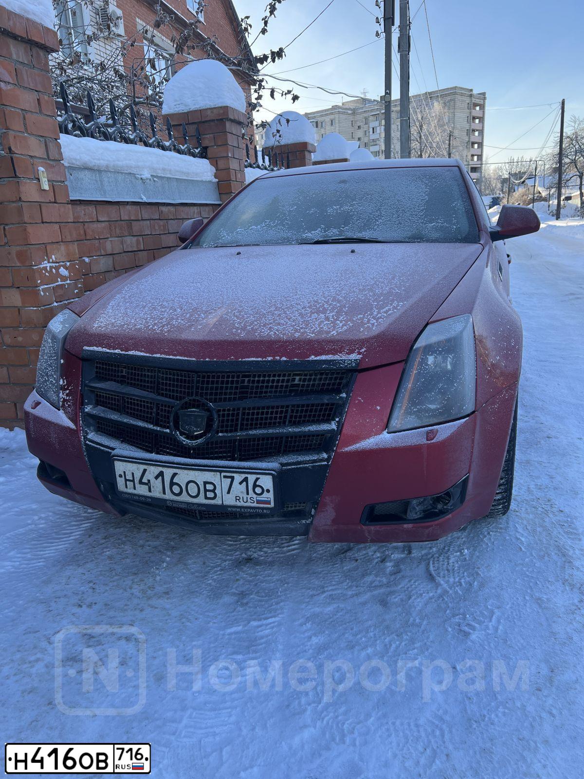 Фото автомобиля CADILLAC CTS, 2011 — госномер К434ЕВ716. Цвет: СЕРЫЙ