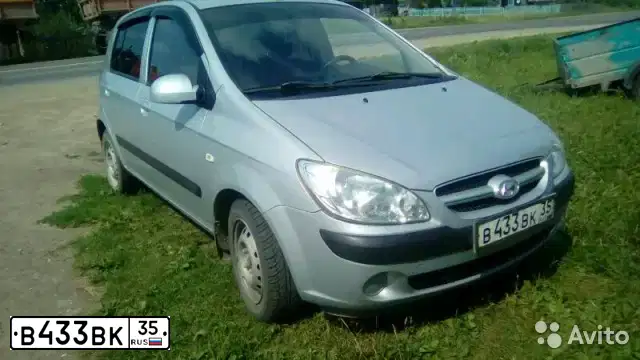 Фото автомобиля HYUNDAI GETZ, 2008 — госномер В433ВК35. Цвет: СЕРЕБРИСТЫЙ