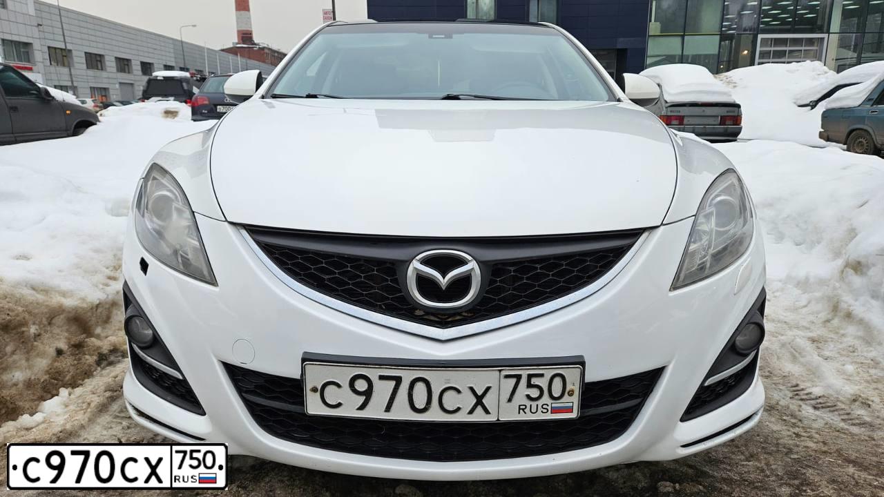 Фото автомобиля MAZDA 6, 2011 — госномер С970СХ750. Цвет: БЕЛЫЙ-ЧЕРНЫЙ