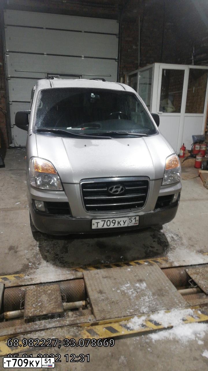 Фото автомобиля HYUNDAI H 1/H 100/STAREX, 2007 — госномер Т709КУ51. Цвет: СЕРЫЙ ТЕМНО-СЕРЫЙ