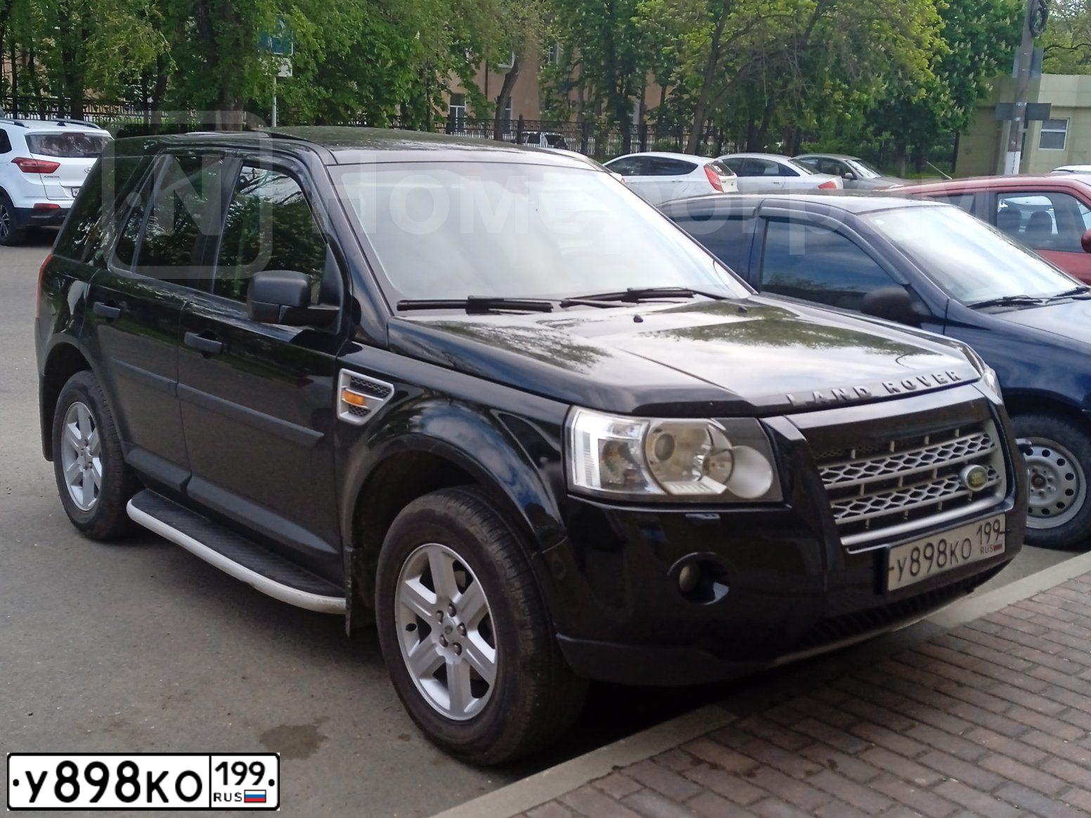 Фото автомобиля LANDROVER FREELANDER, 2008 — госномер У898КО199. Цвет: ЧЕРНЫЙ