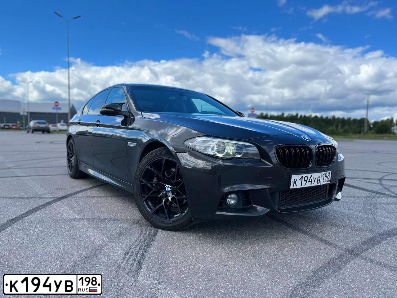 Фото автомобиля BMW 520D, 2015 — госномер А177РР797. Цвет: Коричневый