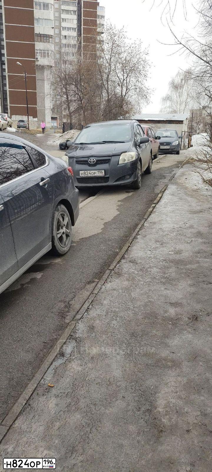 Фото автомобиля TOYOTA AURIS, 2007 — госномер Н824ОР196. Цвет: ЧЕРНЫЙ