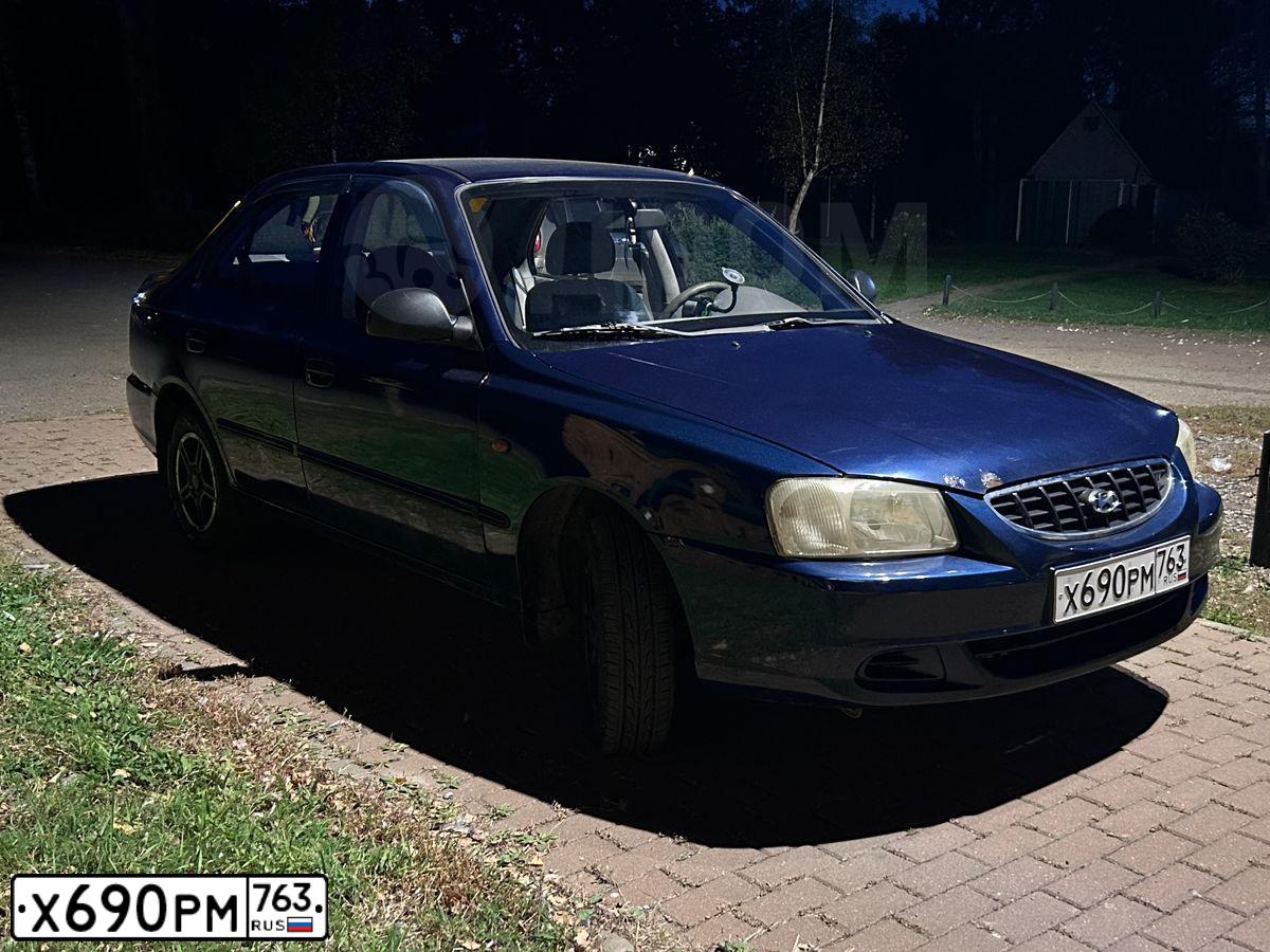 Фото автомобиля TAGAZ ACCENT, 2006 — госномер Х690РМ763. Цвет: синий