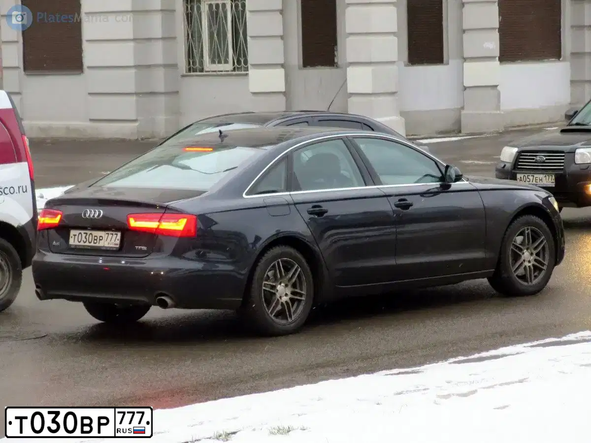 Фото автомобиля AUDI A6, 2014 — госномер Т030ВР777. Цвет: ЧЕРНЫЙ