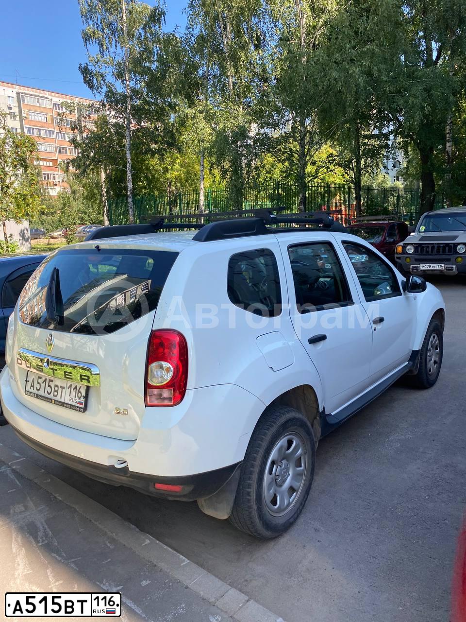 Фото автомобиля RENAULT DUSTER, 2013 — госномер А515ВТ116. Цвет: Белый