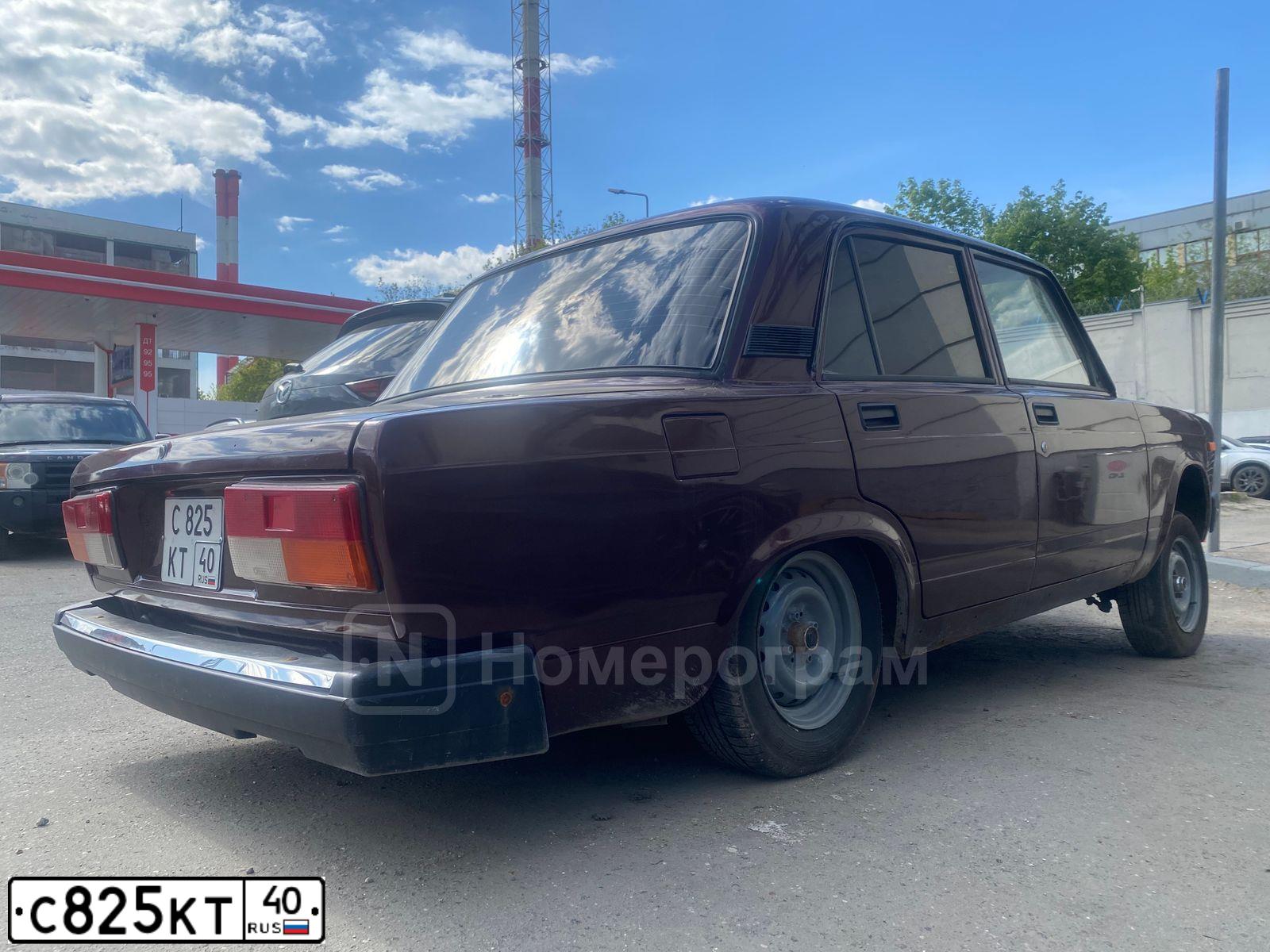 Фото автомобиля LADA 2107, 2006 — госномер С825КТ40. Цвет: ВИШНЕВЫЙ ТЕМНЫЙ