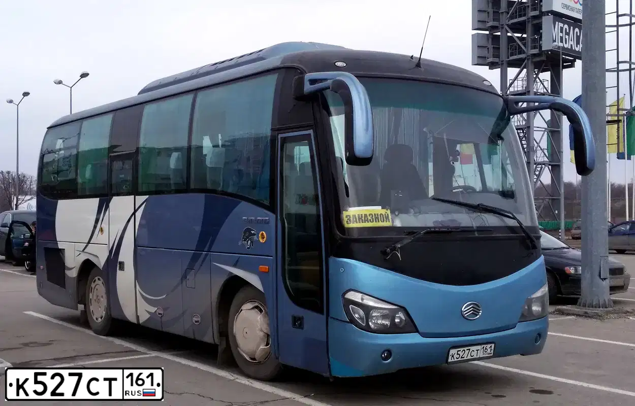 Фото автомобиля SHENLONG SLK 6798, 2008 — госномер К527СТ161. Цвет: синий