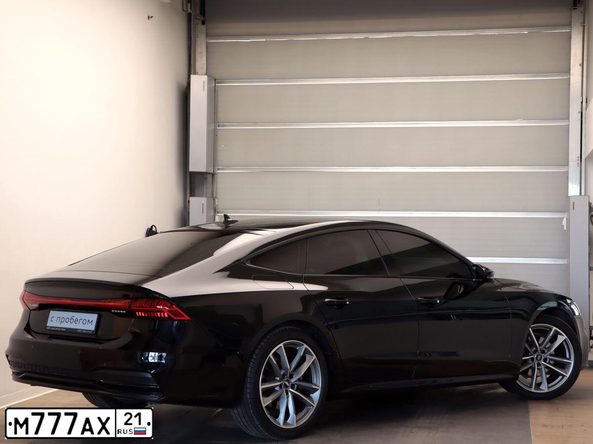 Фото автомобиля AUDI A7, 2020 — госномер Н756ЕМ21. Цвет: ЧЕРНЫЙ