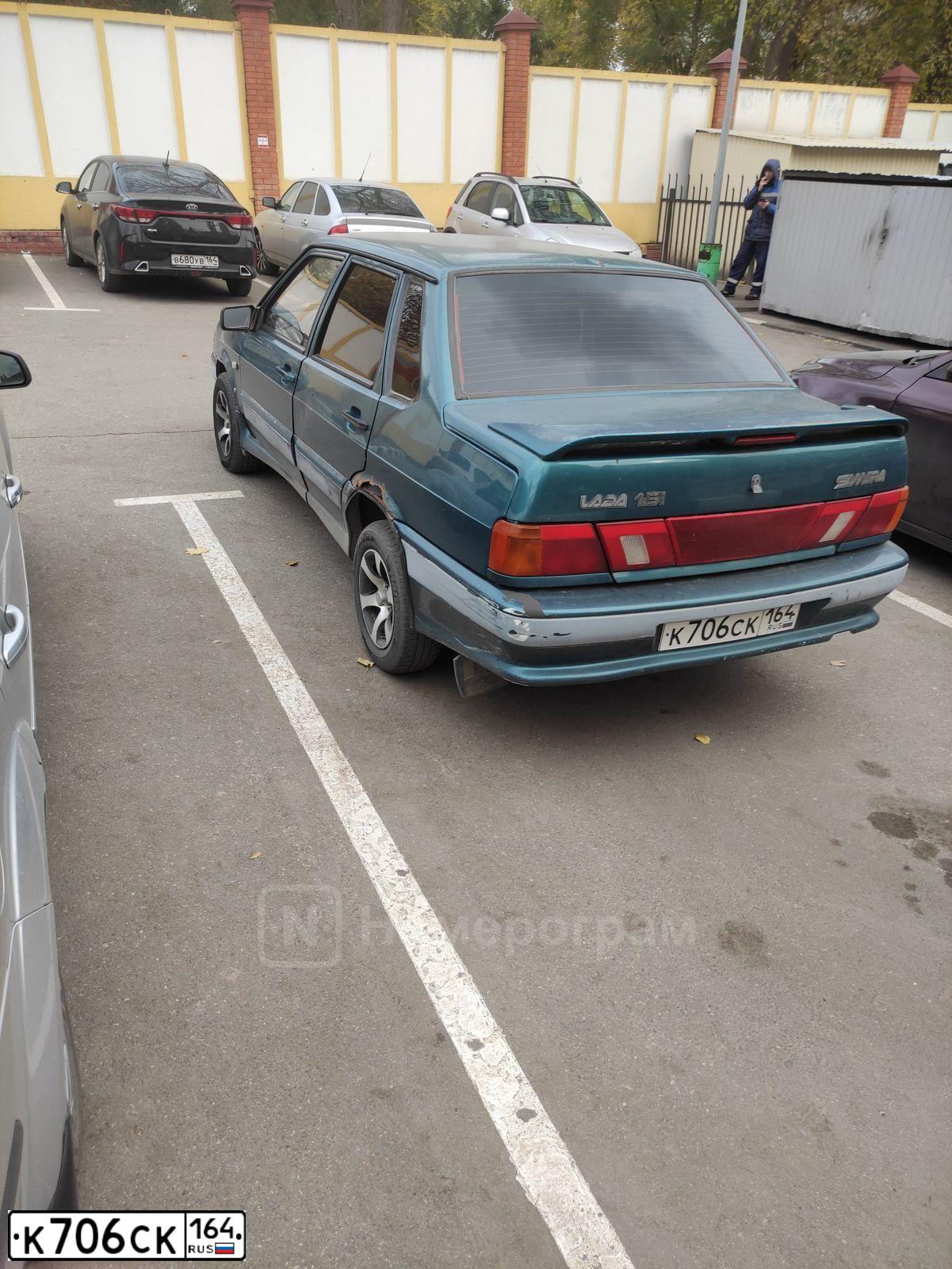Фото автомобиля LADA 2115 SAMARA, 2001 — госномер К706СК164. Цвет: ЗЕЛЕНЫЙ