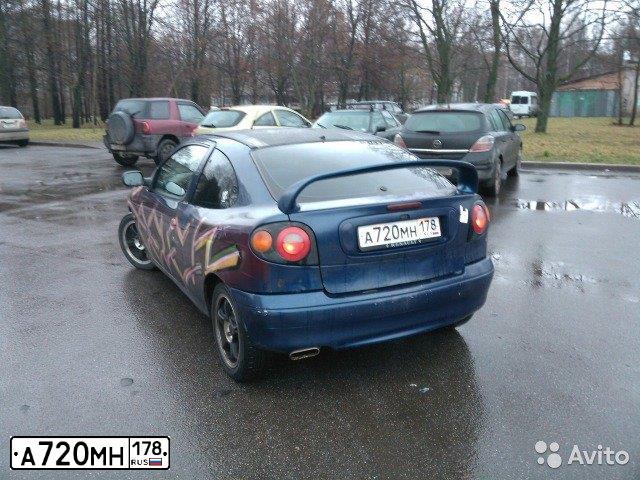 Фото автомобиля RENAULT MEGANE, 1998 — госномер А720МН178. Цвет: СИНИЙ