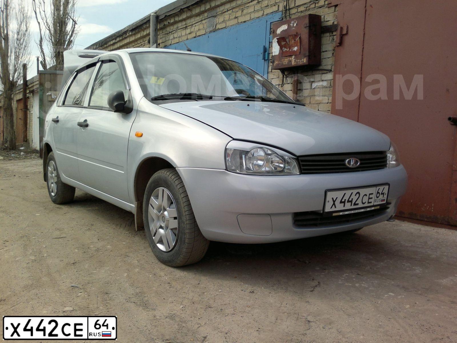 Фото автомобиля LADA 1118 KALINA, 2005 — госномер Х442СЕ64. Цвет: ГОЛУБОЙ