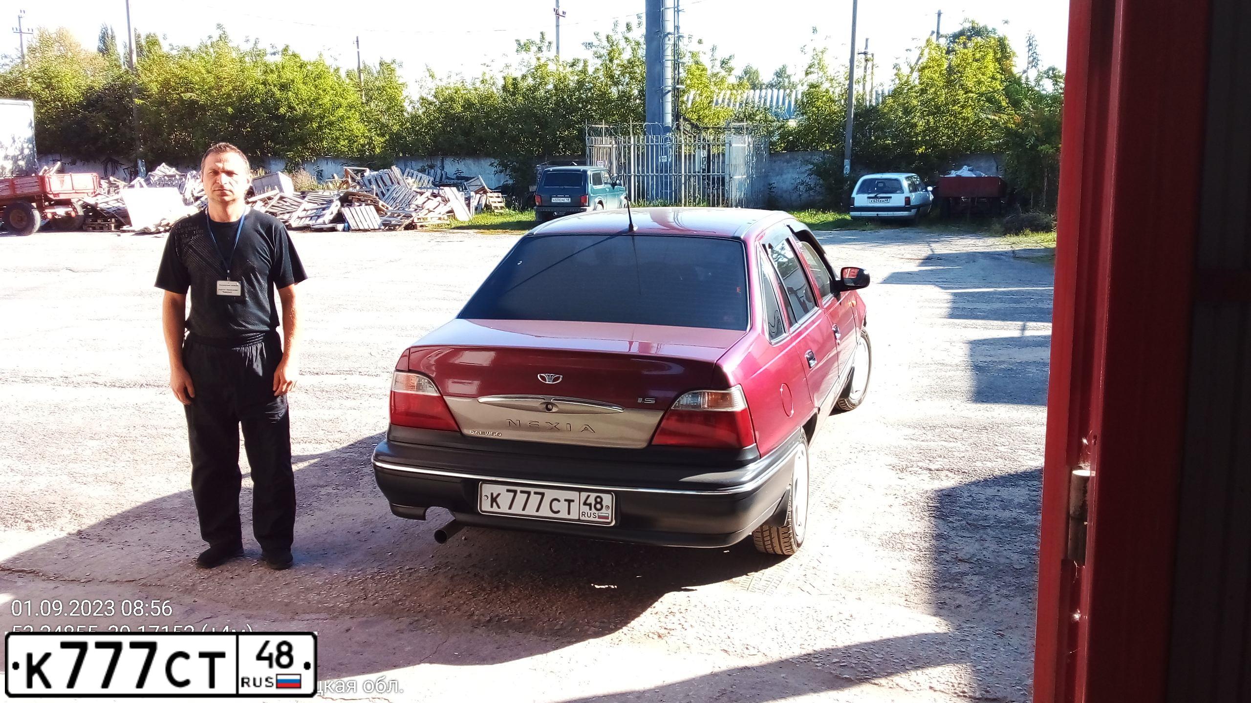 Фото автомобиля DAEWOO NEXIA, 2008 — госномер К777СТ48. Цвет: СПЕЛАЯ ВИШНЯ