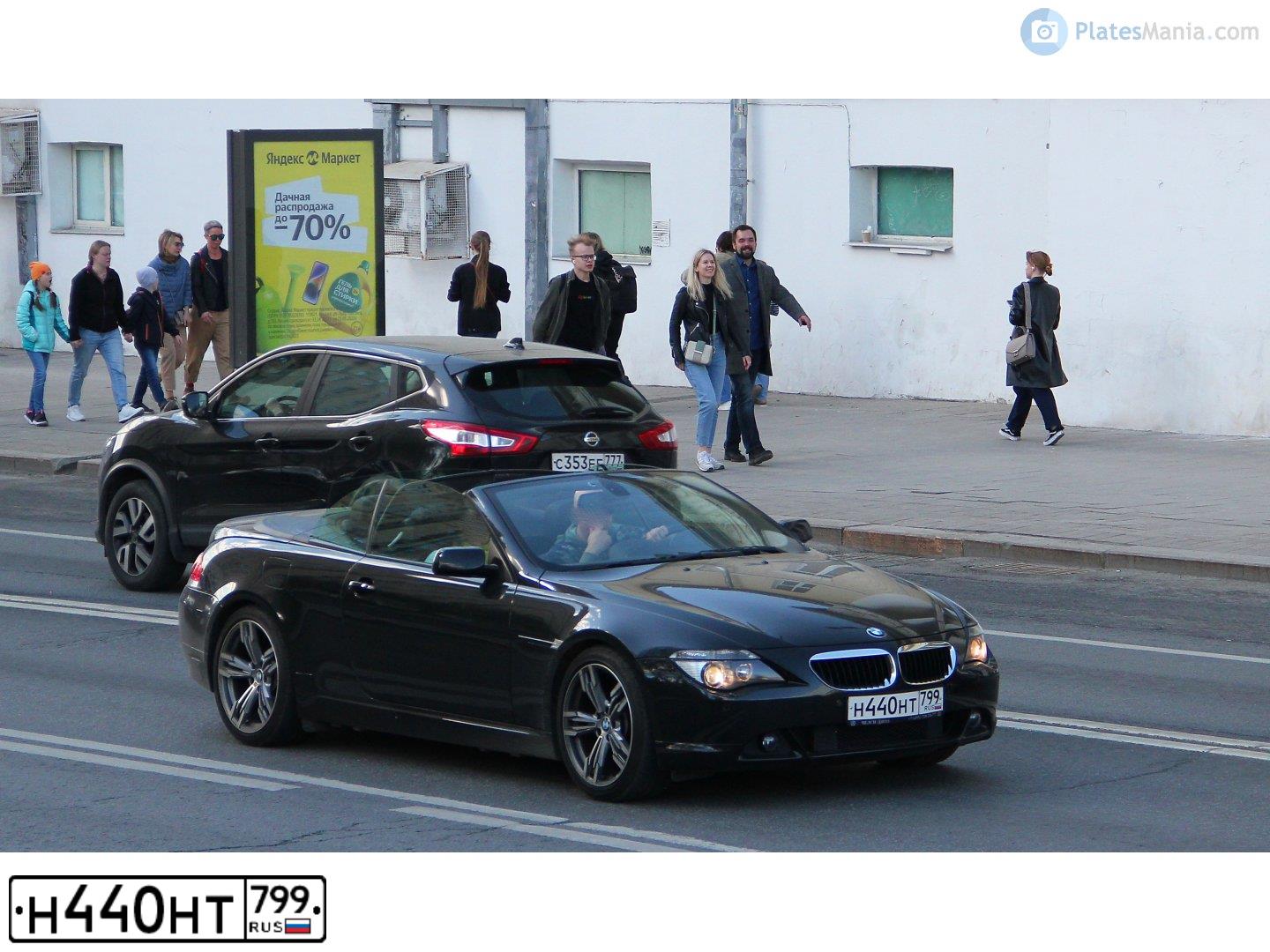 Фото автомобиля BMW SERIE 6, 2006 — госномер Н440НТ799. Цвет: ЧЕРНЫЙ