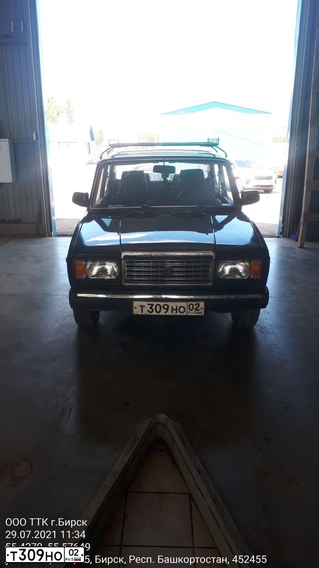 Фото автомобиля LADA 2107, 2004 — госномер Т309НО02. Цвет: СИНЕ-ЗЕЛЕНЫЙ