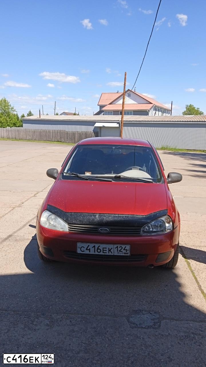 Фото автомобиля LADA 1118 KALINA, 2006 — госномер С416ЕК124. Цвет: Красный
