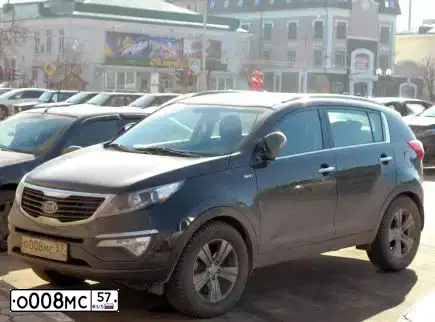 Фото автомобиля OPEL ZAFIRA, 2008 — госномер О008МС57. Цвет: ЧЕРНЫЙ