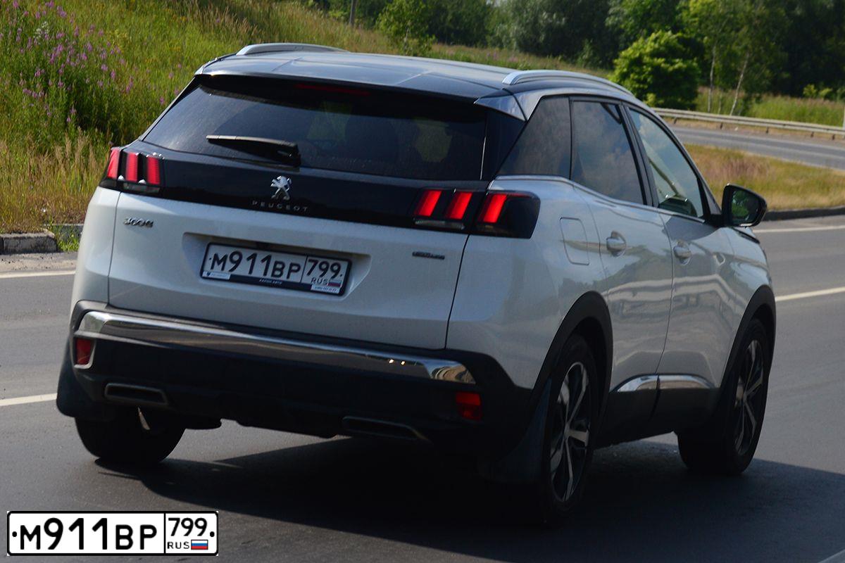 Фото автомобиля PEUGEOT 3008, 2018 — госномер М911ВР799. Цвет: Белый