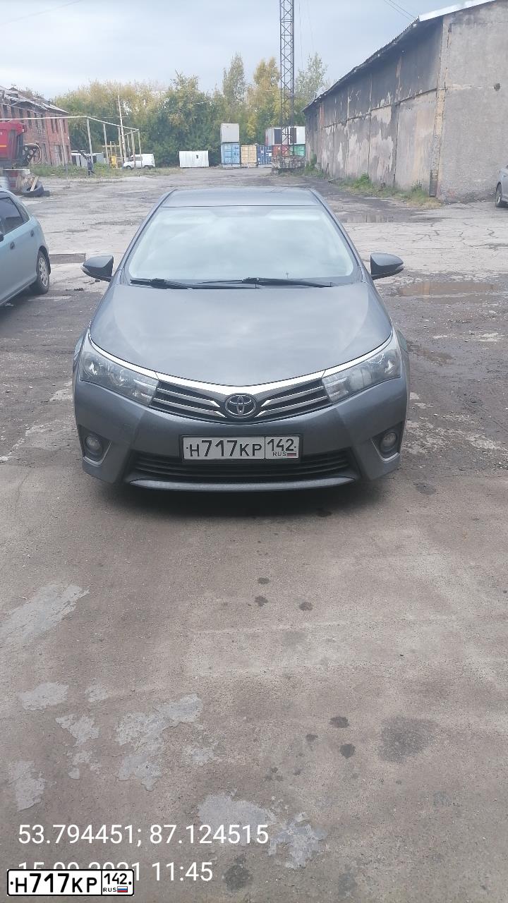 Фото автомобиля TOYOTA COROLLA, 2013 — госномер Н717КР142. Цвет: СЕРЫЙ