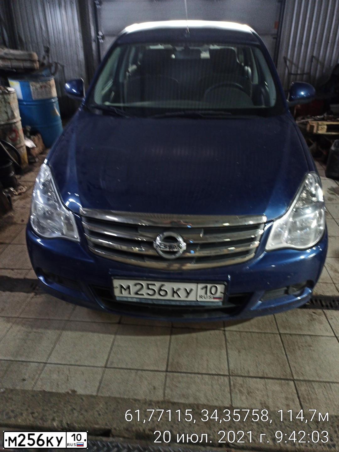 Фото автомобиля NISSAN ALMERA, 2014 — госномер О505АК10
