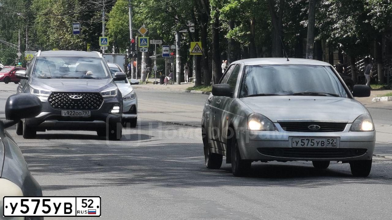 Фото автомобиля LADA 2170 PRIORA, 2008 — госномер У575УВ52. Цвет: ЧЕРНЫЙ