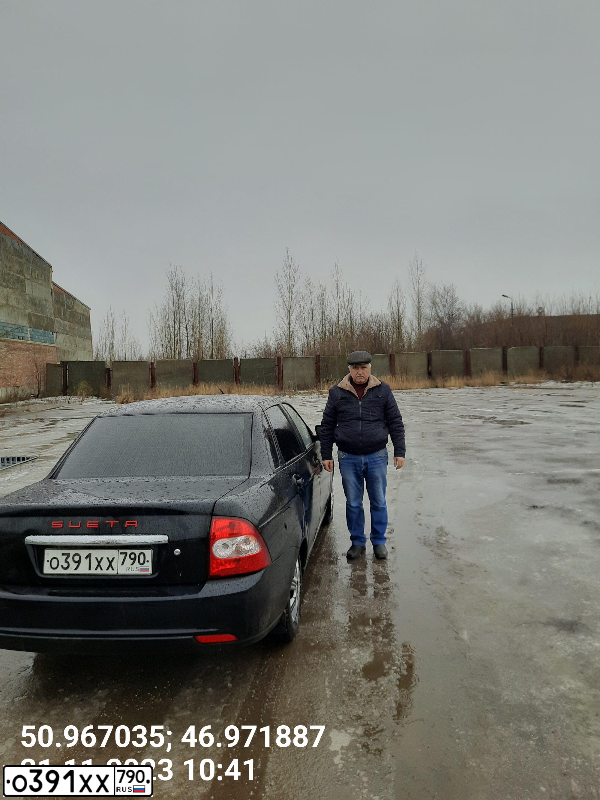 Фото автомобиля LADA 2170 PRIORA, 2013 — госномер А023СК161. Цвет: Сине-Черный