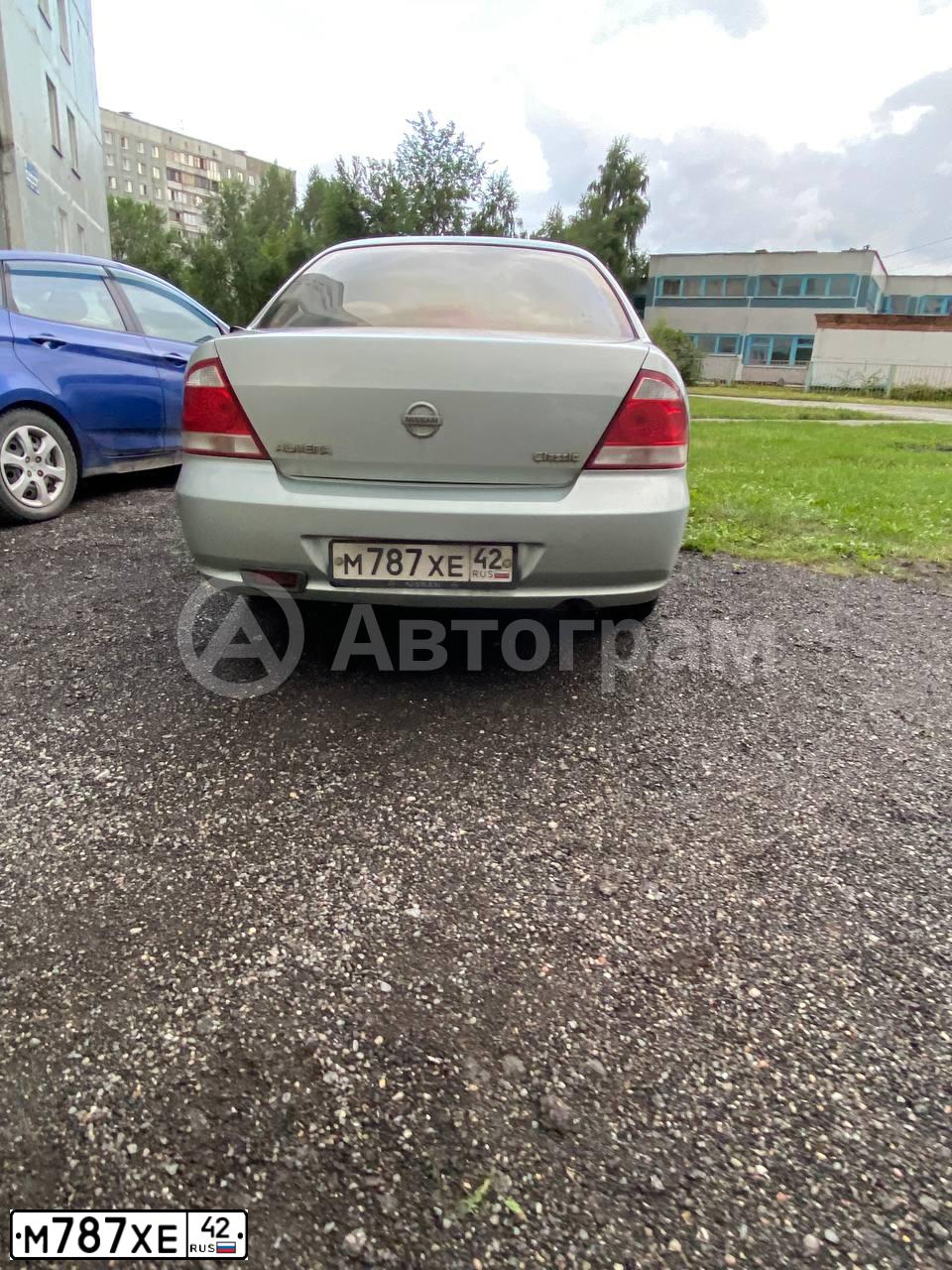 Фото автомобиля NISSAN ALMERA, 2007 — госномер М787ХЕ42. Цвет: СЕРЕБРИСТЫЙ