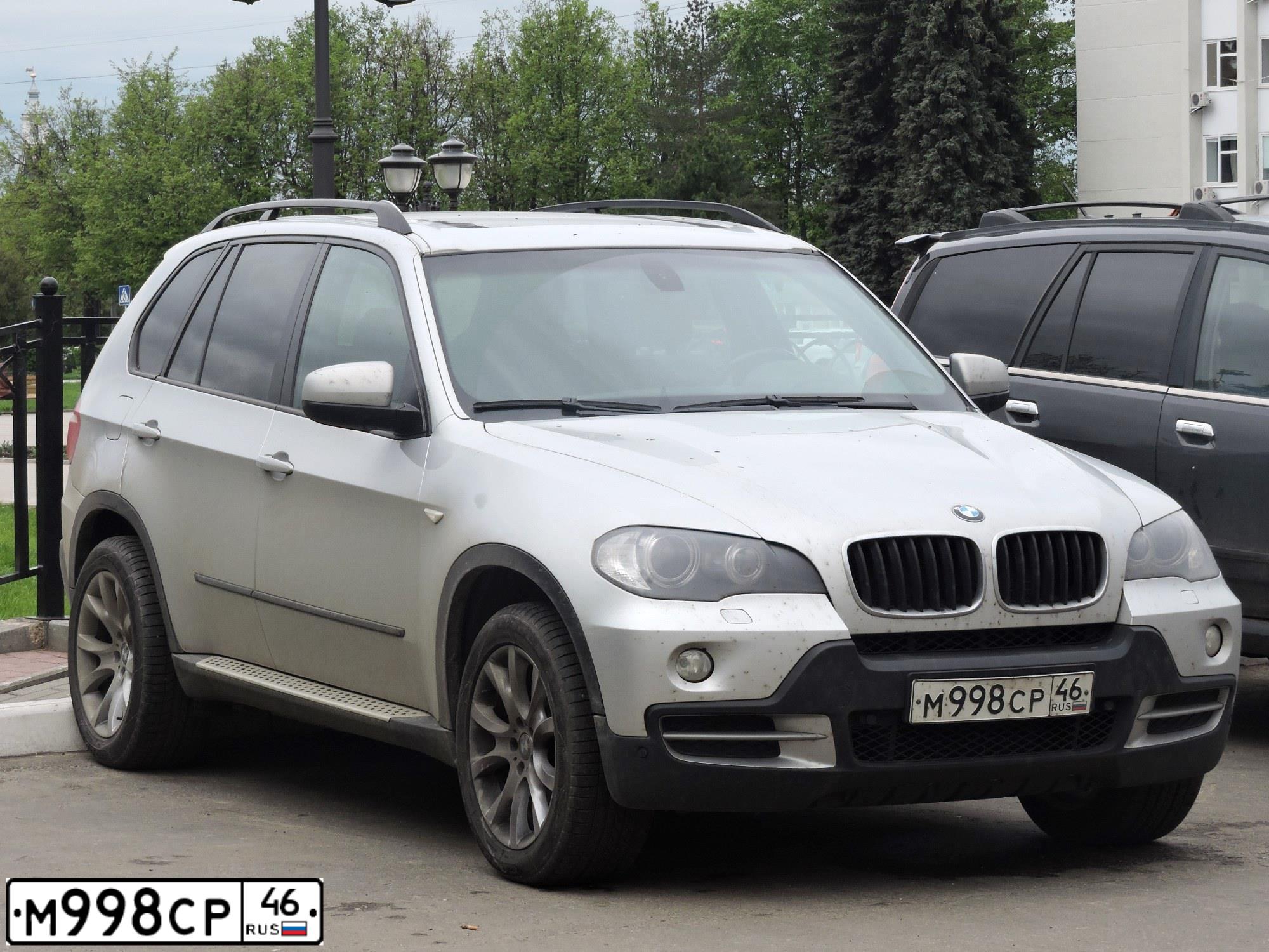Фото автомобиля BMW X5, 2008 — госномер А849ЕА136. Цвет: Серебристый