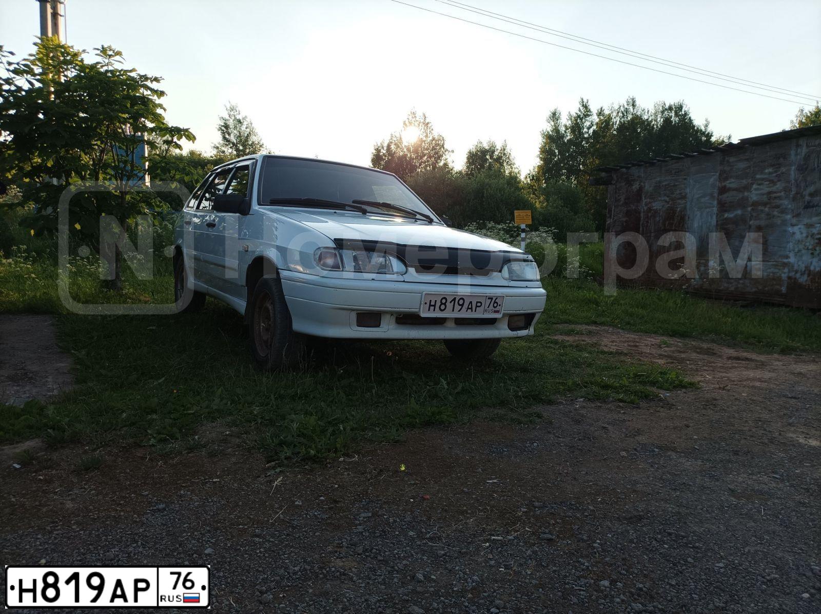 Фото автомобиля LADA 2114 SAMARA, 2012 — госномер Е196ВС76. Цвет: Белый