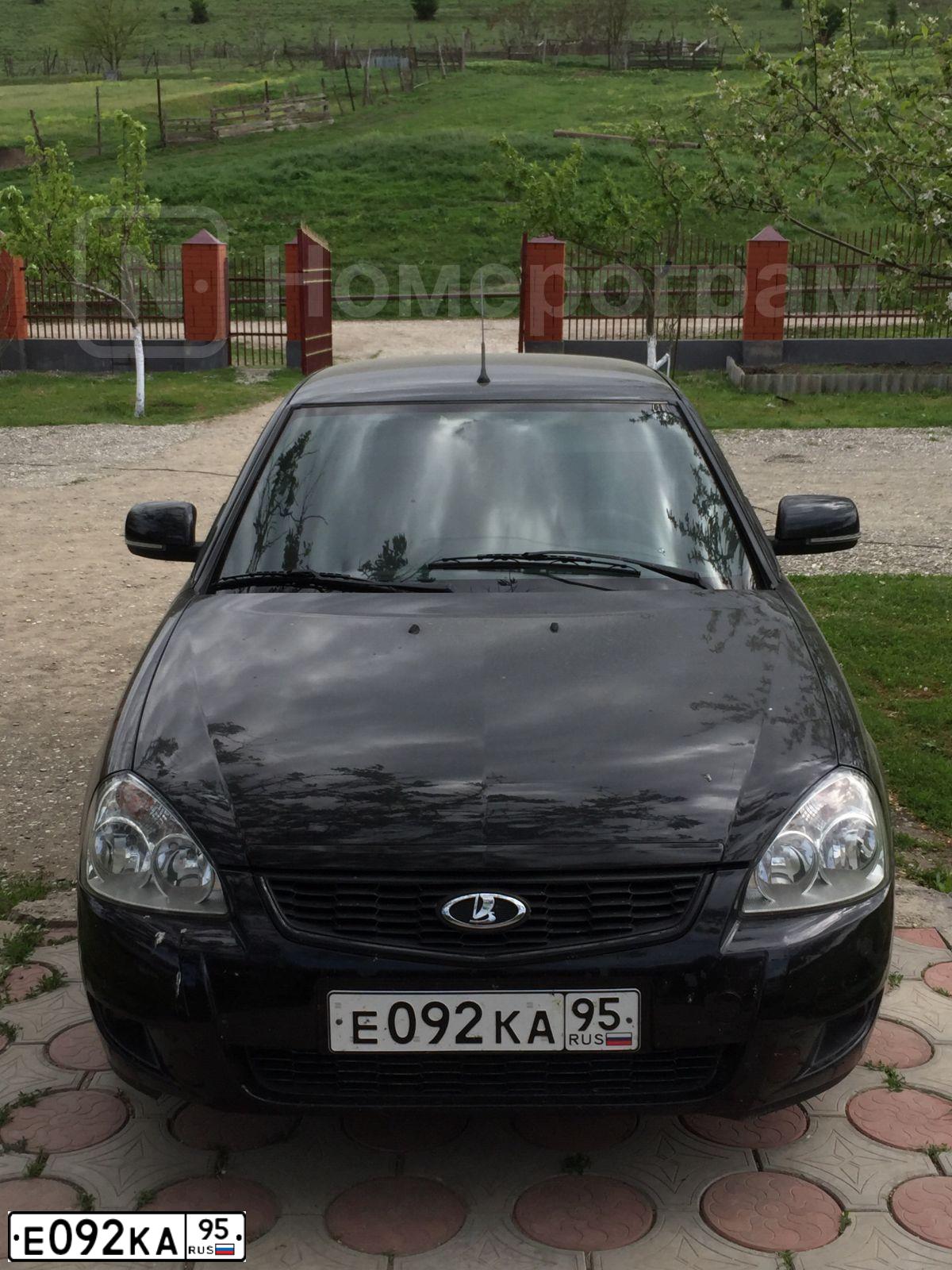 Фото автомобиля LADA 2170 PRIORA, 2012 — госномер Е092КА95. Цвет: Сине-Черный
