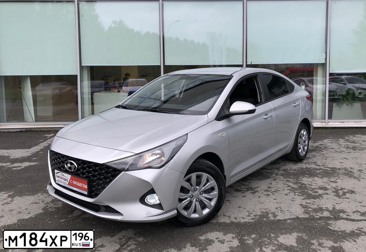 Фото автомобиля HYUNDAI SOLARIS, 2020 — госномер А757СМ172. Цвет: СЕРЫЙ