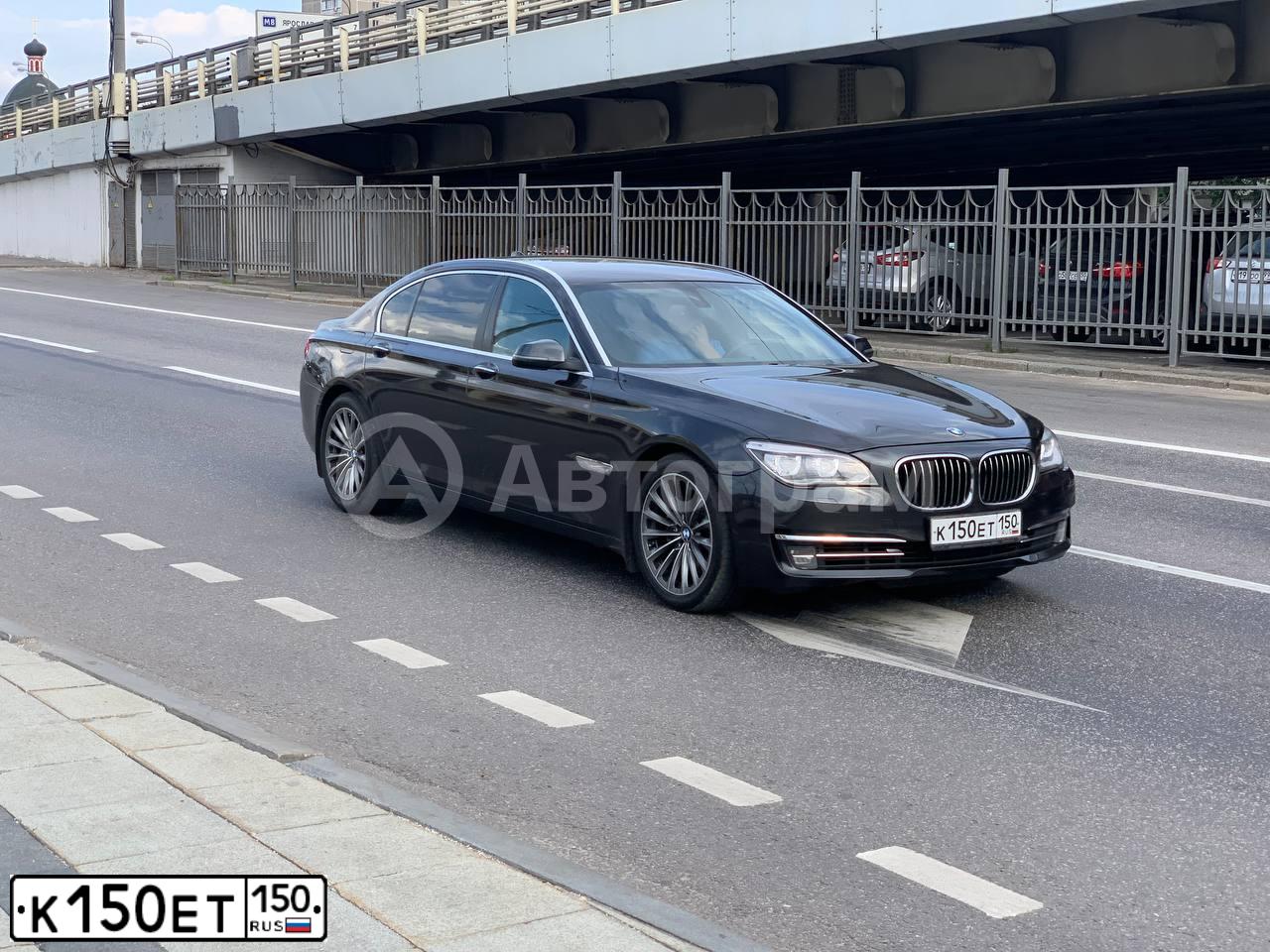 Фото автомобиля BMW SERIE 7, 2012 — госномер К150ЕТ150. Цвет: СЕРЫЙ ТЕМНЫЙ