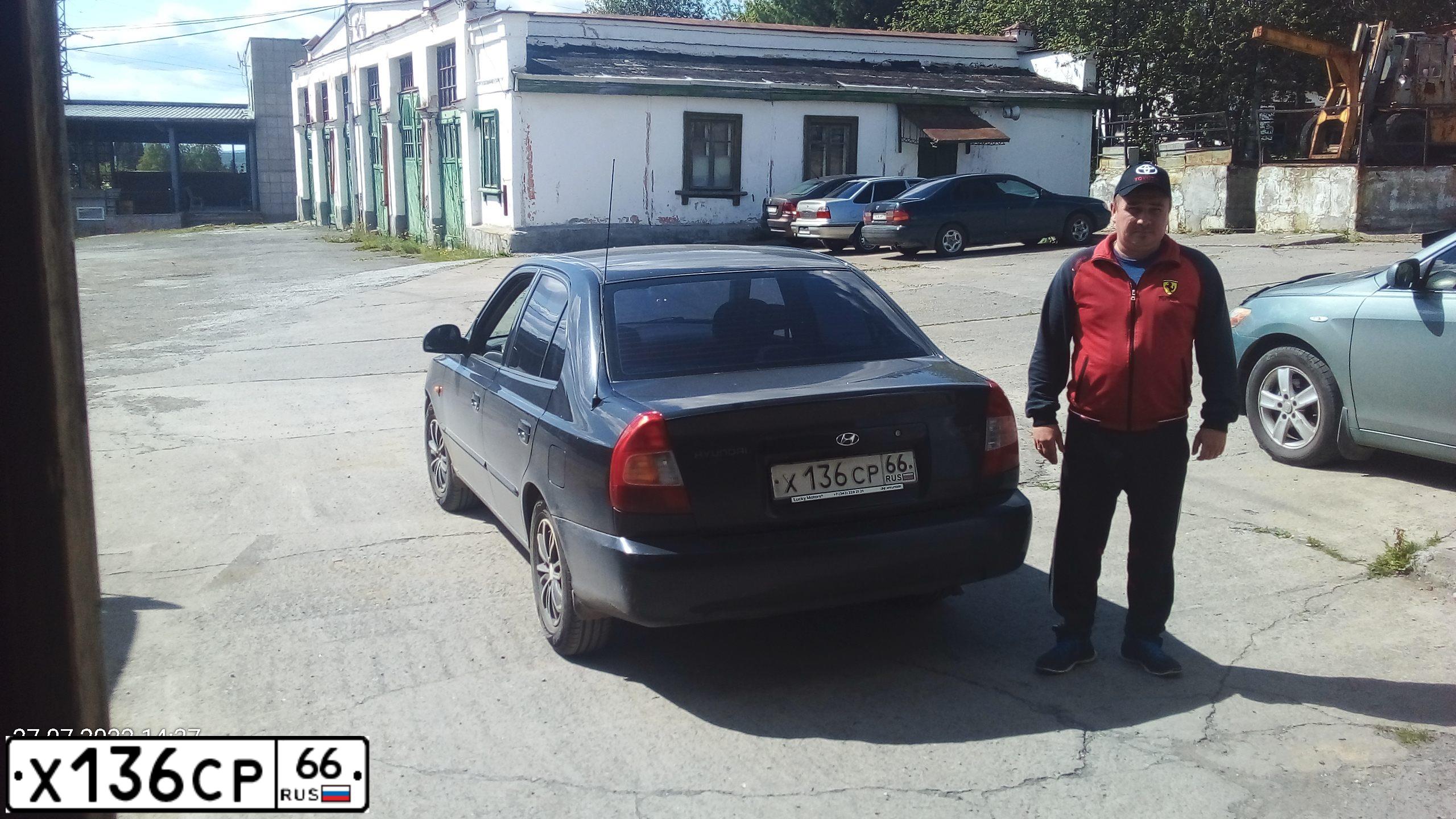 Фото автомобиля TAGAZ ACCENT, 2006 — госномер В003ЕС66. Цвет: ЧЕРНЫЙ