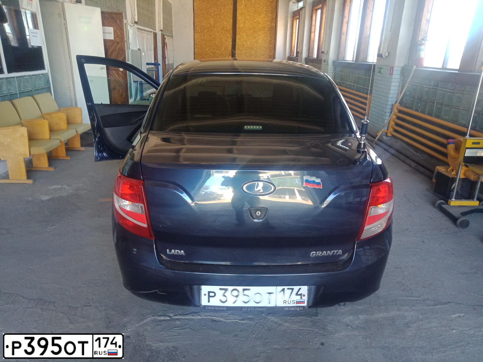 Фото автомобиля LADA 2190 GRANTA, 2012 — госномер О525МС45. Цвет: СЕРО-СИНИЙ