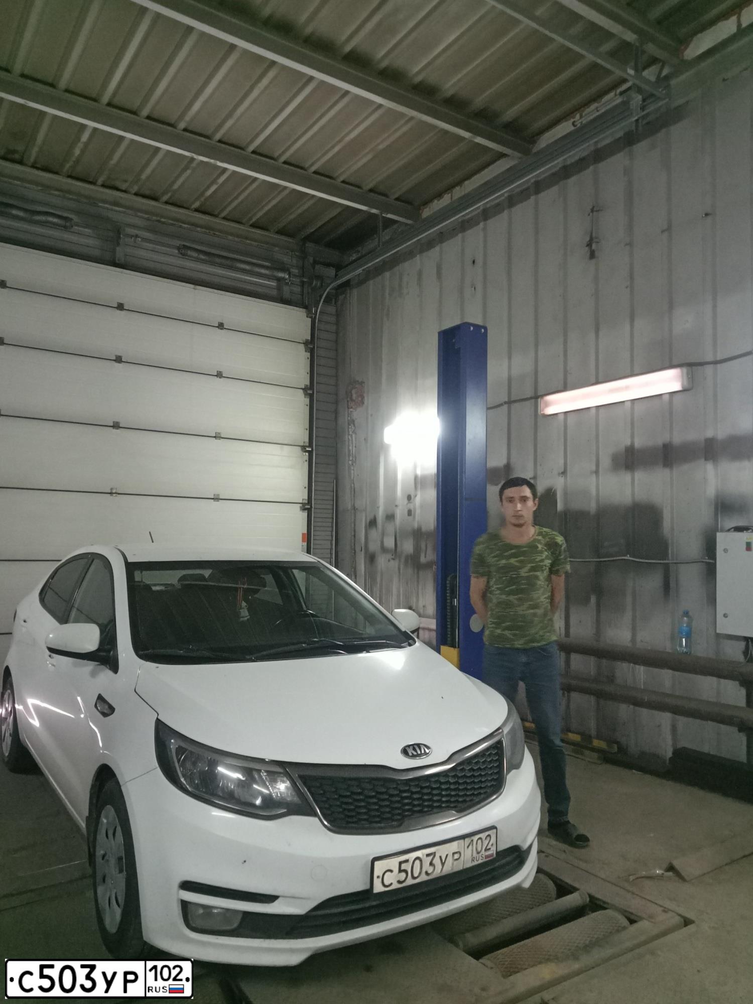 Фото автомобиля KIA RIO, 2016 — госномер С503УР102. Цвет: БЕЛЫЙ