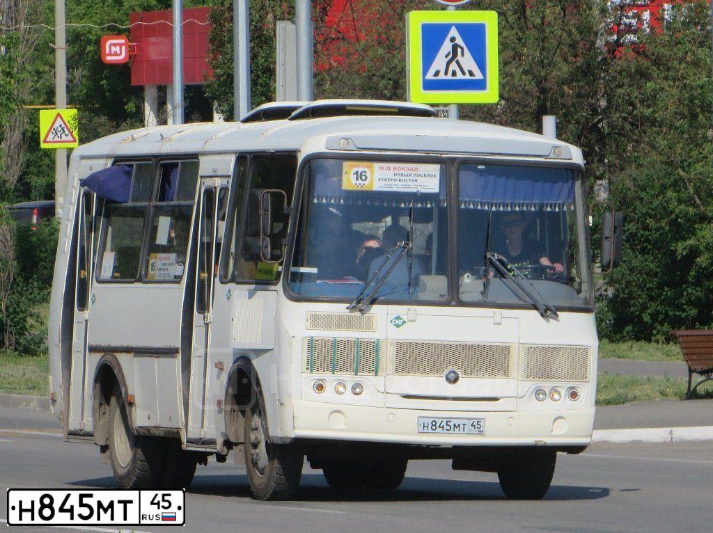 Фото автомобиля PAZ Z 3205, 2017 — госномер Н845МТ45. Цвет: Белый