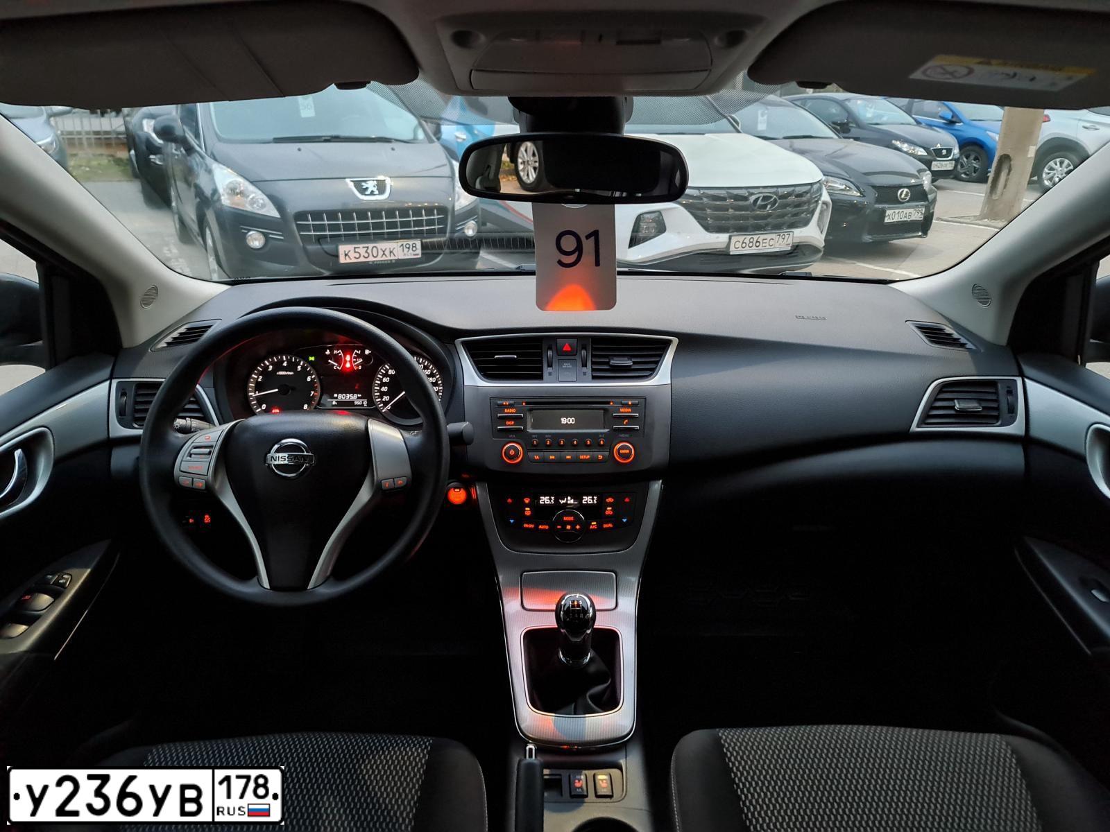 Фото автомобиля NISSAN SENTRA/LUCINO/, 2016 — госномер У236УВ178. Цвет: ЧЕРНЫЙ