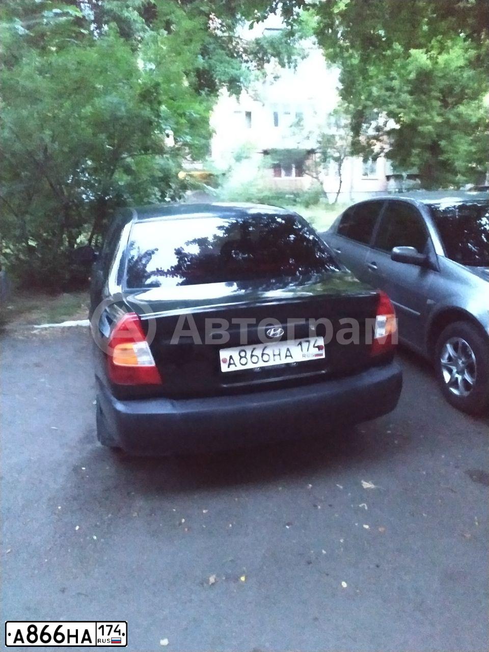 Фото автомобиля TAGAZ ACCENT, 2007 — госномер А866НА174. Цвет: ЧЕРНЫЙ