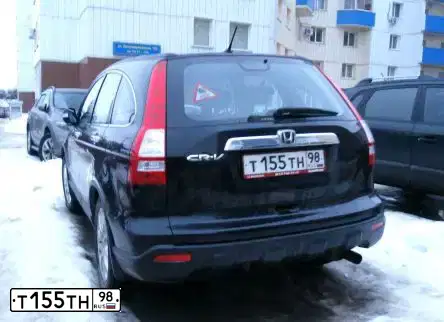 Фото автомобиля HONDA CR-V, 2008 — госномер К248ЕР154. Цвет: ЧЕРНЫЙ