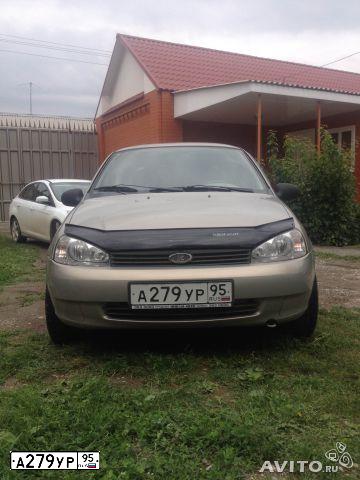 Фото автомобиля LADA KALINA, 2008 — госномер Х074СР05. Цвет: БЕЖЕВО-СЕРЫЙ