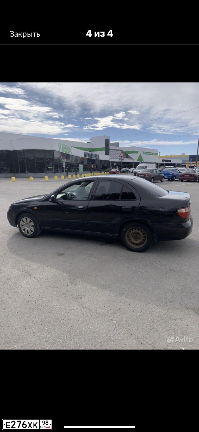 Фото автомобиля NISSAN ALMERA, 2005 — госномер Е276ХК98. Цвет: ЧЕРНЫЙ